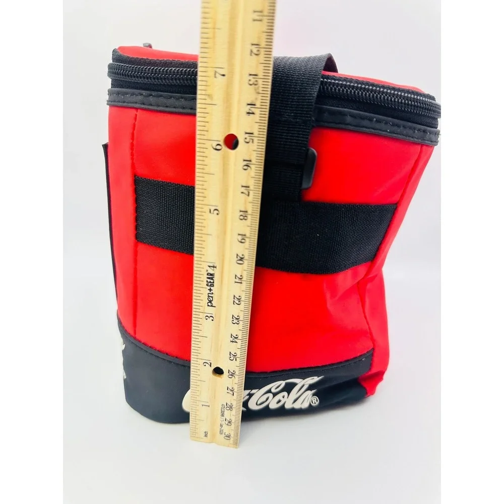 Coca-Cola 6-Can Insulated Cooler Bag Red Black Soft Lunch Box New with Tags